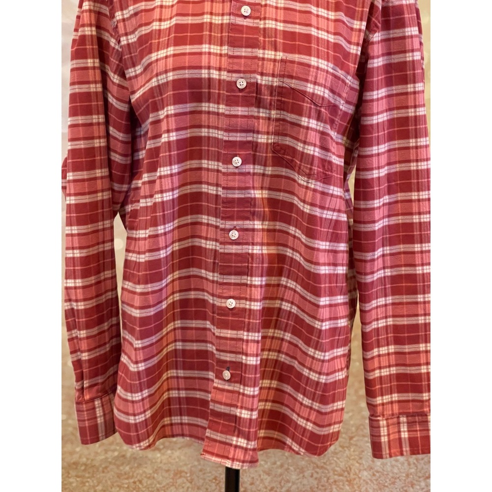 L.L Bean S Traditional Fit Plaid Button Front Long Sleeve - Picture 3 of 7